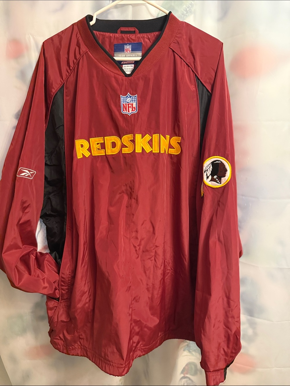 Washington Redskins Reebok Burgundy And Yellow Washington Redskins Pullover